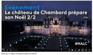 Vidéo illumination noel à Chambord